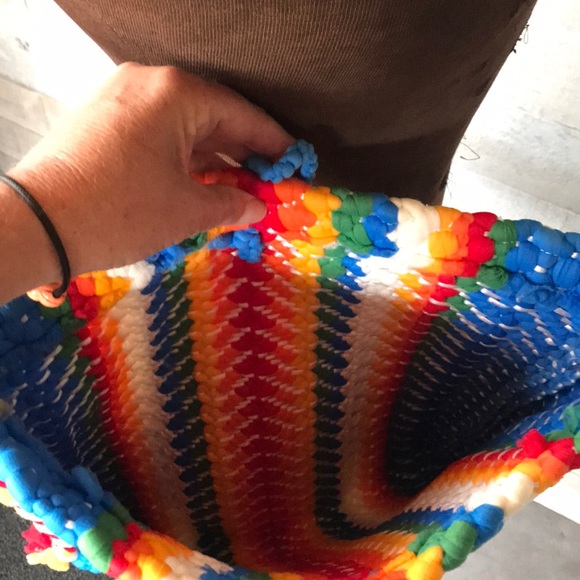 Nylon woven Hipster shoulder crossbody tote bag - Picture 3 of 11